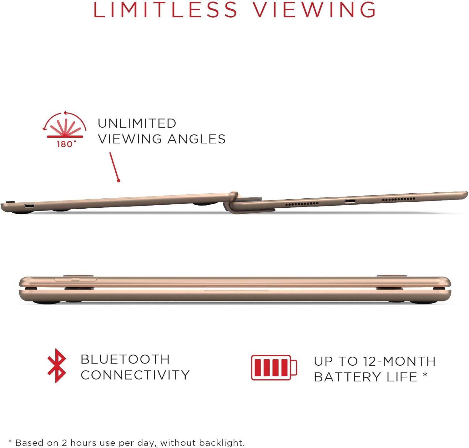 Brydge 10.5 Keyboard for iPad Pro 10.5-inch | Aluminum Bluetooth 4.2 Keyboard with Backlit Keys (Gold) Series II