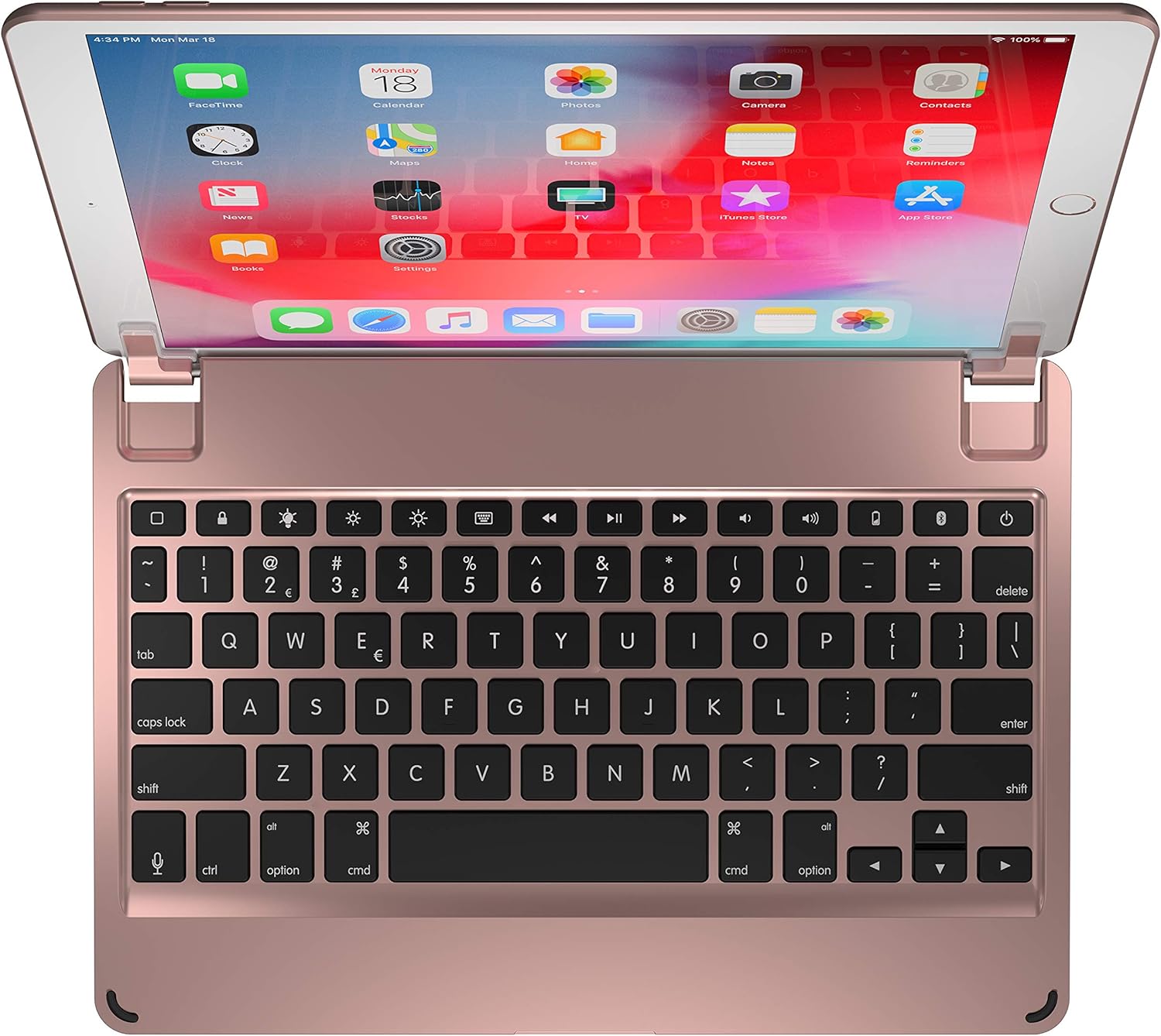 Brydge 10.5 Keyboard for iPad Pro 10.5-inch | Aluminum Bluetooth 4.2 Keyboard with Backlit Keys (Gold) Series II